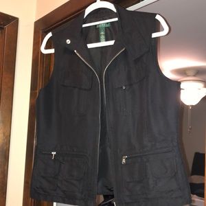 Lauren Black Vest. Size L